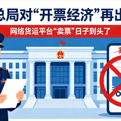 税务总局对“开票经济”再出重拳，网络货运平台“卖票”日子到头了